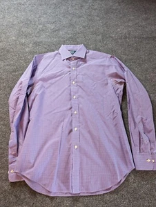 Polo By Ralph Lauren Shirt Men's 15.5 34/35 (M) Purple Check Regent Fit - Picture 1 of 7