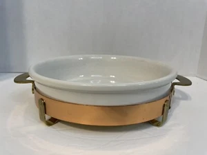 OLD DUTCH COPPER/CERAMIC CHAFING DISH ROASTER 2 QT - Picture 1 of 9