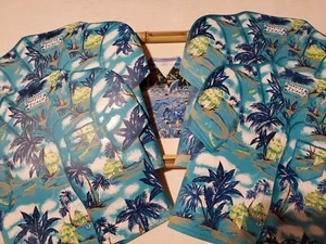 VINTAGE WALL HANGING HAWAIIAN SHIRT PRINT WOOD FRAMED ISLAND HERITAGE + 4 Mats - Picture 1 of 8