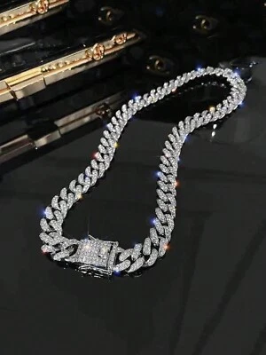 Cadenas de Titanium® en Plata 925 Para Hombre Mujer Unisex Cadena Cubana Joyería Foto 1 de 4