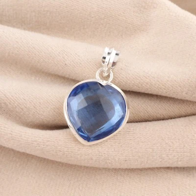 Tanzanite Gemstone Indian Handmade Jewelry 925 Sterling Silver Pendant For Girls - Image 1 of 4