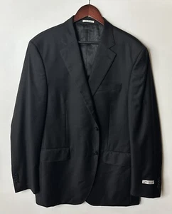 #360 Peter Millar Classic Fit Solid Black Suit Jacket Size 44 R - Picture 1 of 6