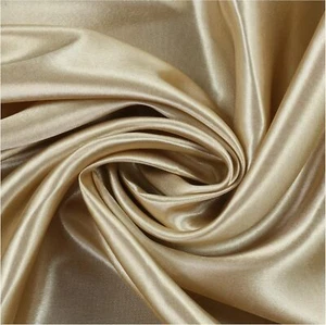 CHARMEUSE SATIN - CHAMP  -  Fabric Wedding Dress Fashion Crafts Costumes By Yard - Picture 1 of 1