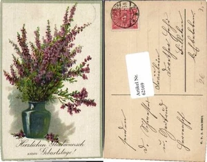 62169, vaso fiori compleanno grande cartolina - Foto 1 di 1