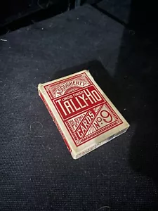 Vintage A-Dougherty Tally-Ho #9 Playing Cards Red - Picture 1 of 4