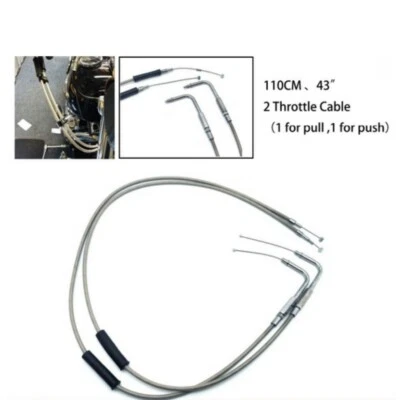 110cm/43" Throttle Cable Line Wire For Harley Sportster 883 1200 XL883 XL1200 - Image 1 of 4