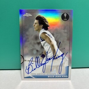 2021 Topps Chrome Tennis Billie Jean King #’d /50 On Card Autograph Hall Of Fame