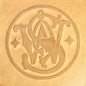 ACRYLIC Leather Embossing Stamp - S & W - for Veg Tanned Leather - Picture 1 of 16