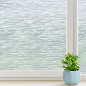 Window Privacy Film, Frosted Glass Privacy Window Film, Static Cling Vinyl Cl... - Picture 1 of 9