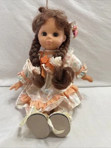 Vintage 12 Zoll Gi-Go Mädchen Puppe Zöpfe und Pony braune Zöpfe - Bild 1 von 11