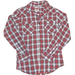 Wrangler Hemd Herren Small rot weiß kariert Langarm Knopfleiste Größe Small - Bild 1 von 8