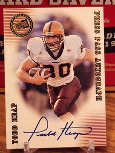 TODD HEAP 2001 PASE DE PRENSA NOVATO AUTOMÁTICO ARIZONA STATE SUN DEVILS RC AUTÓGRAFO - Imagen 1 de 2
