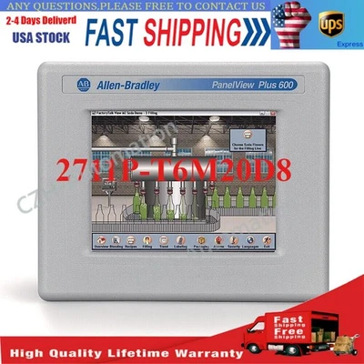 Nuevo 2711P-T6M20D8 Ser A PanelView Plus 600 para AB sellado de fábrica envío rápido 1 pieza Foto 1 de 4