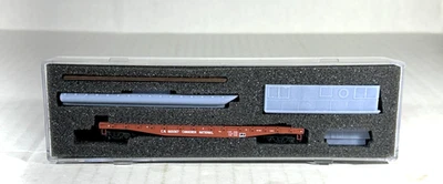 MICRO-TRAIN N SCALE 50' FLAT CAR WITH BOAT LOAD CANADIAN NATIONAL 04500323 - Image 1 of 3