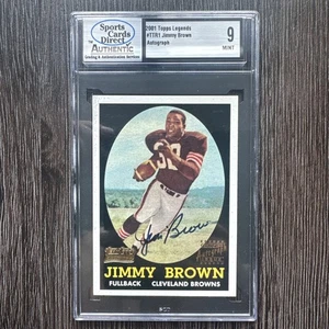 2001 Topps Team Topps Legends Jimmy Jim Brown HOF AUTO Mint 9 - Picture 1 of 6
