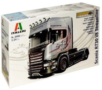 ITALERI, SCANIA R730 Streamline V8 4x2 Silver Griffin modello da montare e ve... - Immagine 1 di 4