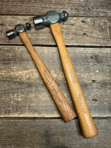 SET 2 PEZZI MARTELLO A SFERA VINTAGE ARTIGIANO 4 oz. & 12 oz. Made in USA - Foto 1 di 18