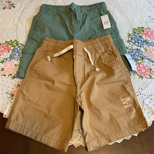 Boys Gap Small (6-7) Shorts - Two Pairs - New With Tags Drawstring Elastic Waist - Picture 1 of 14