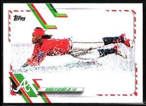Trineo ultra raro Topps Holiday HW200 2021 Ronald Acuña JR - Imagen 1 de 2
