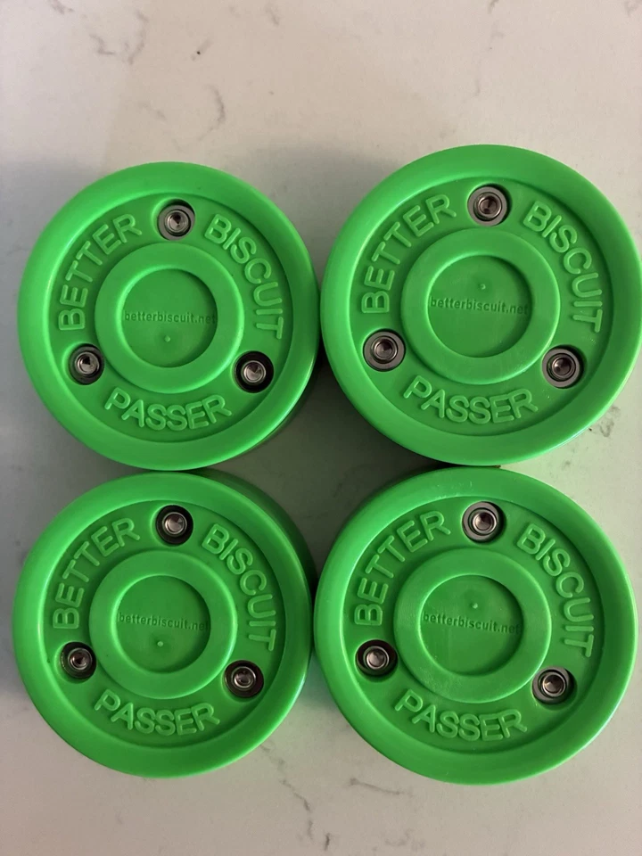 Green Better Biscuit Pucks 4 Pack Passers Brand New Street Field Hockey