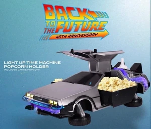 Back to the Future Delorean Popcorn Bucket AMC 40th Anniversary Lights Up Sealed - Picture 1 of 3