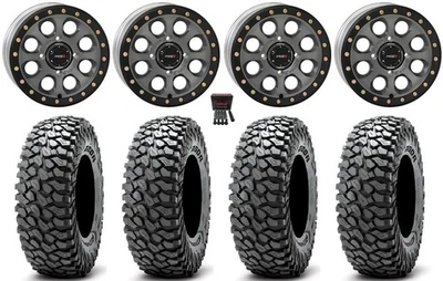 System 3 SB-7 15" Wheels Ti (6+1) 35" RocScraper Tires Polaris RZR Turbo S /RS1 — 第 1/4 张图片