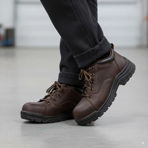 Timberland PRO Women's Steel Toe Work Shoes Brown Leather EH Safety Size 9.5M - Picture 1 of 10