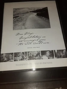 ¡Póster promocional del 40 aniversario de The Chieftains raro de Macklam Management enmarcado! - Imagen 1 de 1
