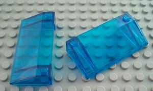 LEGO Lote de 2 Piezas Translúcidas Azul Oscuro 3x6 Techo Pendiente - Imagen 1 de 1