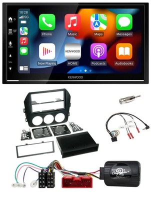 Kenwood DAB USB Bluetooth 2DIN Lenkrad Autoradio für Mazda MX 5 NC 09-15 schwarz - Bild 1 von 4