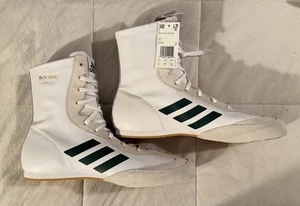 ADIDAS Men’s Box Hog X Special Boxing Shoes White/ Green Athletic Size 12 NWT - Picture 1 of 10