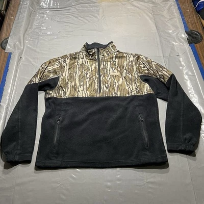 Columbia Pullover Mens Large Bottomland Camo Camouflage 1/2 Zip Fleece PHG - Image 1 of 4
