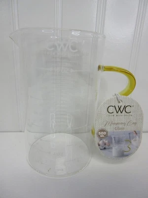 CWC Cook con vaso medidor de vidrio de color duradero 16 oz 2 tazas nuevo Foto 1 de 4