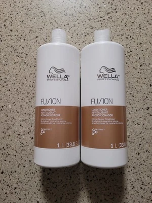2 Wella Professionals Fusion Intense Repair Hair Conditioner 33.8oz Ea Silksteel - Image 1 of 4