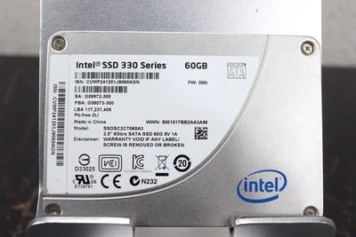 Intel SSDSC2CT060A3 330 Series 60Gb SSD SATA 6.0 2.5" Solid State Hard Drive - Image 1 of 2