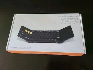 Foldable Bluetooth Keyboard with Touchpad - Portable Wireless Keyboard w/ Stand - Afbeelding 1 van 10