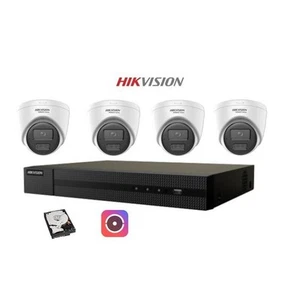 Kit videosorveglianza IP Hikvision Nvr POE 4 Canali 4 telecamere dome 2mpx 500GB - Foto 1 di 5