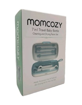 Momcozy 7 In 1 Travel Baby Bottle On-the-Go Green Cleaning And Drying Racks Set  - Image 1 of 4