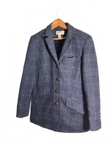 Orvis blau kariert Wolle Damen Blazer Größe 6 - Bild 1 von 12