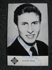 Michael Holm-Autogrammkarte-Postkarte-Promokarte-1963 Germany-Telefunken - Bild 1 von 2