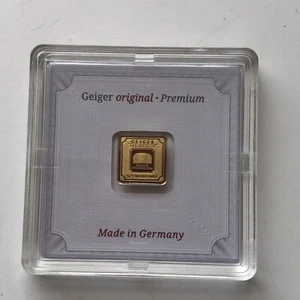 Made in Germany 1g FineGold Bar 999.9 Geiger Original - Picture 1 of 6
