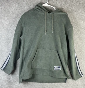 Vintage Aeropostale Hoodie Men's Medium Fleece Green Workout Gym Y2K - Picture 1 of 8