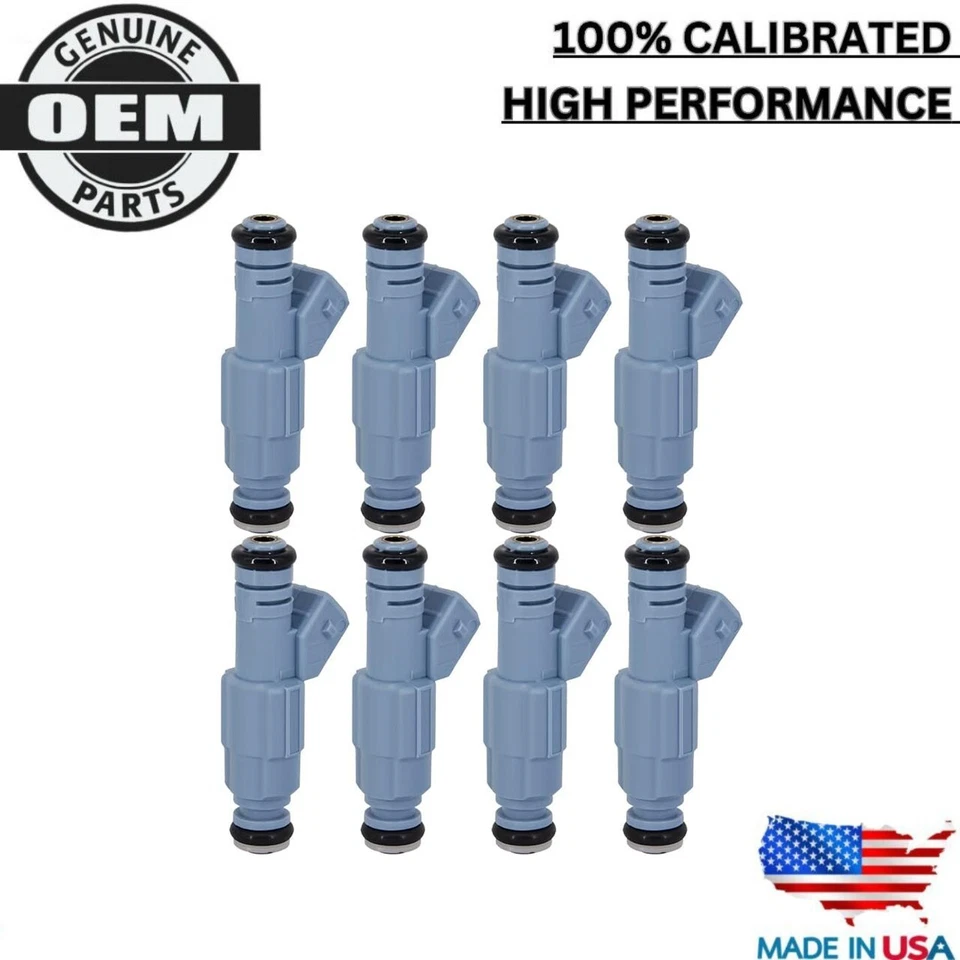 8X NEW OEM Bosch Fuel Injectors Fits Chevy Camaro Ford Mustang Excursion - Image 1 of 4