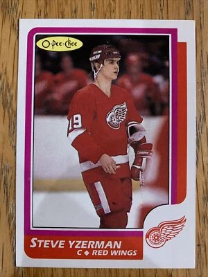 1986-87 O PEE CHEE STEVE YZERMAN CARD # 11  DETROIT RED WINGS NM Well Centered - Image 1 of 2
