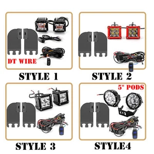 40W/45W Spot Beam Light Pods+A-Pillar Mount+Wire For Polaris General 1000/4 1000 - Foto 1 di 27