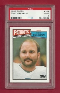 1987 TOPPS ALL PRO #104 TONY FRANKLIN PSA 9 MINT POP 7 ONLY 18 HIGHER PATRIOTS - Picture 1 of 1