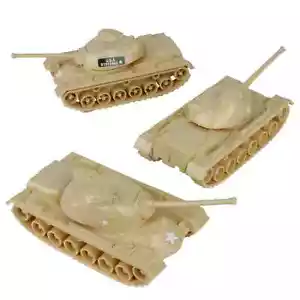 TimMee Processed Plastic M48 Patton Tank 3pc Tim Mee Army Men Tan Vehicles - Bild 1 von 4