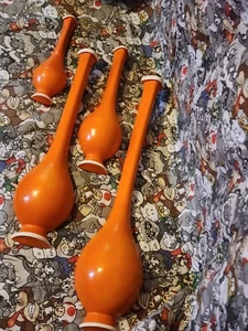 Mid Century Modern 50er Design Gips Orange Genie Flasche Wandrelief 4 Stück - Bild 1 von 6