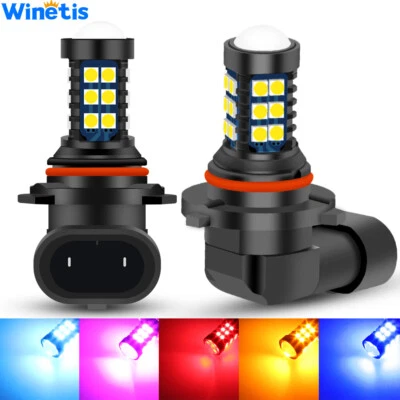 Winetis 2X 9006 HB4 LED Fog Light Bulbs SMD 3030 High Bright Colorful DRL Lamps - Image 1 of 4