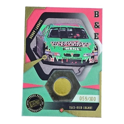 2002 Press Pass Optima Race-Used Lugnut Bobby Labonte NASCAR SP #'d /100 - Image 1 of 2